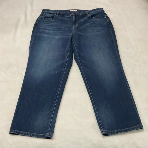 Lane Bryant Blue Denim Jeans Size 22 High Rise Straight - Picture 2 of 8